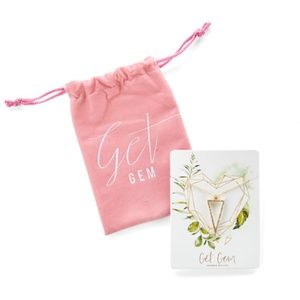 CLEARANCE Gold Pave Crystal Triangle Necklace